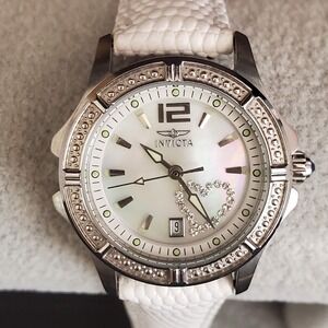 INVICTA Special Edition Swiss Date Women's Wristwatch Model 0688 Leather Band